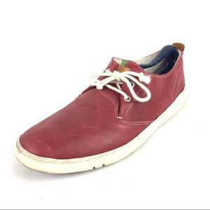 Timberland Hookset Ox Red Leather Shoes Mens Sz 11